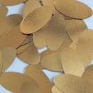 Oval Sequin 1.5" Gold Metallic Embossed Texture Loose Couture Paillettes