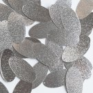 Oval Sequin 1.5" Silver Metallic Embossed Texture Loose Couture Paillettes