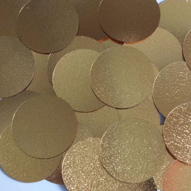 Round Sequin 40mm Gold Metallic Embossed Texture Loose Couture Paillettes