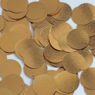 Round Sequin 24mm Gold Metallic Embossed Texture Loose Couture Paillettes