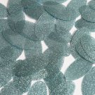 Oval Sequin 1.5" Aqua Blue Metallic Sparkle Glitter Texture Couture Paillettes
