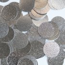 Round Sequin 24mm Silver Metallic Embossed Texture Loose Couture Paillettes