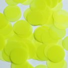 Round Sequin 24mm Fluorescent Yellow Transparent Gloss Matte Reversible Pailett