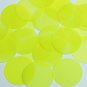 Round Sequin 40mm Fluorescent Yellow Transparent Gloss Matte Reversible Pailett