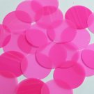 Round Sequin 40mm Fluorescent Pink Transparent Glossy See-Thru Couture Paillette