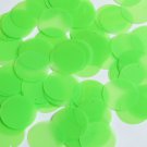 Round Sequin 24mm /1" Green Neon Fluorescent Transparent Glossy Matte Reversible