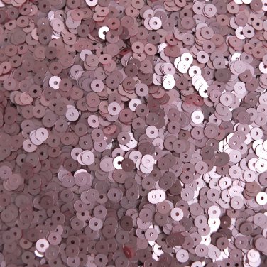 4mm Round Flat Sequins Pink Matte Silk Frost. Made in USA