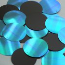 Round Sequin 40mm Periwinkle Blue Matte Black Rainbow Iris Matte Reversible