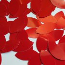 Navette Leaf Sequin 1.5" Bright Red Opaque Glossy High Shine Couture Paillettes