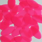Oval Sequin 1.5" Fluorescent Pink Transparent Glossy Matte Reversible Paillettes