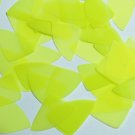 Fishscale Fin Sequin 1.5" Fluorescent Yellow Transparent Glossy Matte Reversible