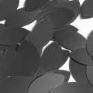 Navette Leaf Sequin 1.5" Black Matte Satin Metallic Loose Couture Paillettes