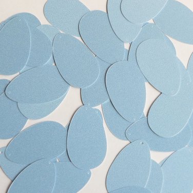 Pear Drop Sequin 1.25" Light Blue Opaque Satin Pearl Loose Couture Paillettes