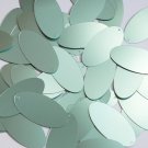 Oval Sequin 1.5" Seafoam Blue Green Matte Satin Metallic Loose Couture Paillette