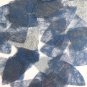 Fishscale Fin Sequin 1.5" Navy Blue Silky Fiber Strand Fabric Couture Paillettes
