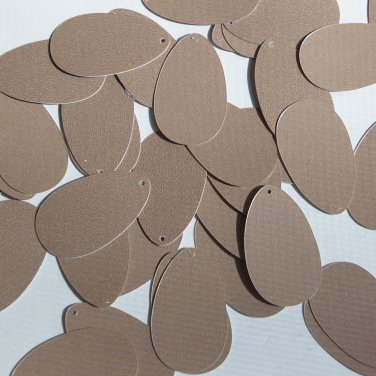 Pear Drop Sequin 1.25" Ivory Beige Opaque Satin Pearl Loose Couture Paillettes