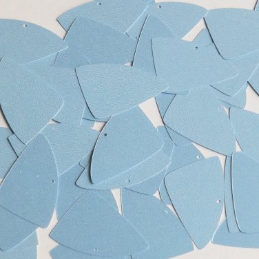 Fishscale Fin Sequin 1.5" Light Blue Opaque Satin Pearl Loose Couture Paillettes