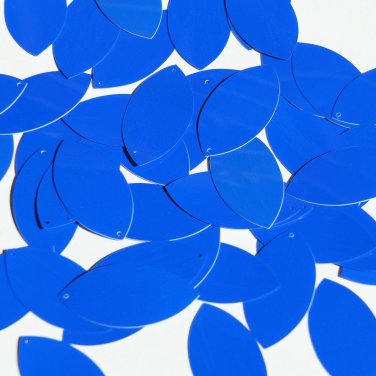 Navette Leaf Sequin 1.5" Royal Blue Opaque Glossy High Shine Couture Paillettes