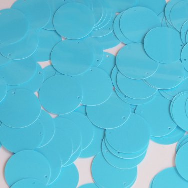 Round Sequin 24mm Sky Blue Opaque Glossy High Shine Loose Couture Paillettes