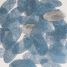 Oval Sequin 1.5" Sky Blue Silky Fiber Strand Fabric Loose Couture Paillettes