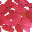 Oval Sequin 1.5" Deep Red Pink Metallic Sparkle Glitter Texture Loose Paillette