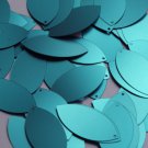 Navette Leaf Sequin 1.5" Turquoise Blue Matte Satin Metallic Couture Paillettes