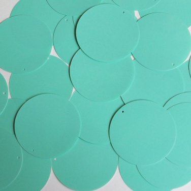 Round Sequin 40mm Seafoam Blue Green Opaque Glossy High Shine Couture Paillettes