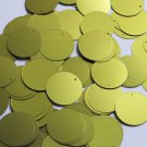 Round Sequin 24mm (1") Olive Green Matte Satin Metallic Loose Couture Paillettes