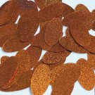 Oval Sequin 1.5" Copper Orange Metallic Embossed Texture Loose Couture Paillette