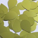 Teardrop Sequin 1.5" Olive Green Matte Satin Metallic Loose Couture Paillettes