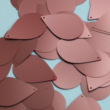 Teardrop Sequin 1.5" Copper Rose Matte Satin Metallic Loose Couture Paillettes