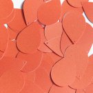 Teardrop Sequin 1.5" Coral Orange Opaque Satin Pearl Loose Couture Paillettes