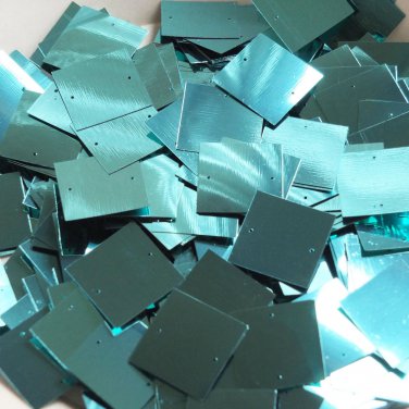 25mm Square Sequins Teal Turquoise Metallic Loose Paillettes
