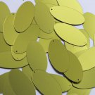 Oval Sequin 1.5" Olive Green Matte Satin Metallic Loose Couture Paillettes