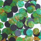 Round Sequin Paillettes 12mm Top Hole Starry Night Blue Green Emboss Swirl