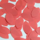 Navette Leaf Sequin 1.5" Coral Orange Matte Satin Transparent Couture Paillettes