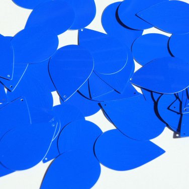 Teardrop Sequin 1.5" Royal Blue Opaque Glossy High Shine Loose Couture Paillette