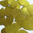 Teardrop Sequin 1.5" Yellow Metallic Embossed Texture Loose Couture Paillettes