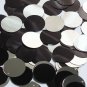 Round Sequin 24mm Black Silver Metallic Duo Two Sided Loose Couture Paillettes