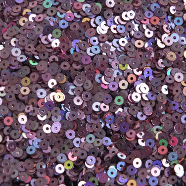 3mm Round Flat Sequins Lavender Lazersheen Rainbow Reflective Made in USA