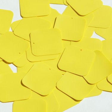 Square Sequin 30mm Butter Yellow Opaque Vinyl Loose Couture Paillettes