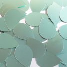 Teardrop Sequin 1.5" Seafoam Blue Green Matte Satin Metallic Couture Paillettes