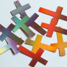 Simple Cross Sequin 1.5" Copper Lazersheen Reflective Metallic Couture Paillette