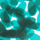 Oval Sequin 1.5" Teal Transparent Glossy and Matte Duo Two Sided Paillettes
