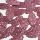 Oval Sequin 1.5" Orchid Pink Metallic Sparkle Glitter Texture Couture Paillette