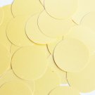 Round Sequin 40mm Custard Yellow Opaque Satin Pearl Loose Couture Paillettes