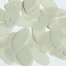 Oval Sequin 1.5" Beige Transparent Satin and Matte Duo Two Sided Paillettes