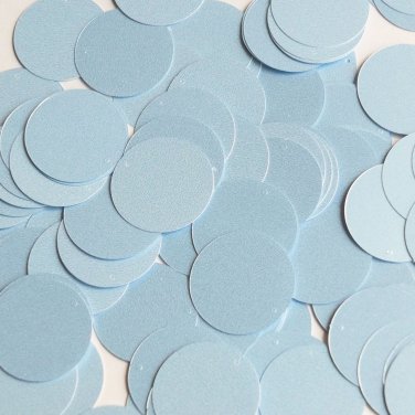 Round Sequin 24mm Light Blue Opaque Satin Pearl Loose Couture Paillettes