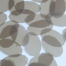 Facet Gem Oval Sequin 1.25" Light Olive See-Thru Satin Matte Reversible Pailette