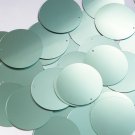 Round Sequin 40mm Seafoam Blue Green Matte Satin Metallic Couture Paillettes
